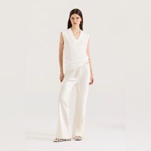 Gerardo Pants Cream Satin Trousers